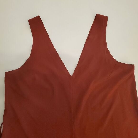 Athleta Women's Jumpsuit Medium Petite Burgundy Sarasota Wide Leg Sleeveless - Picture 10 of 15